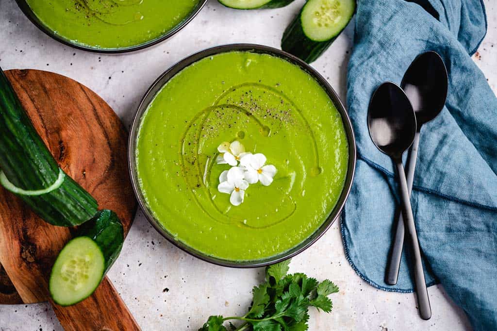 vegan cucumber gazpacho soup