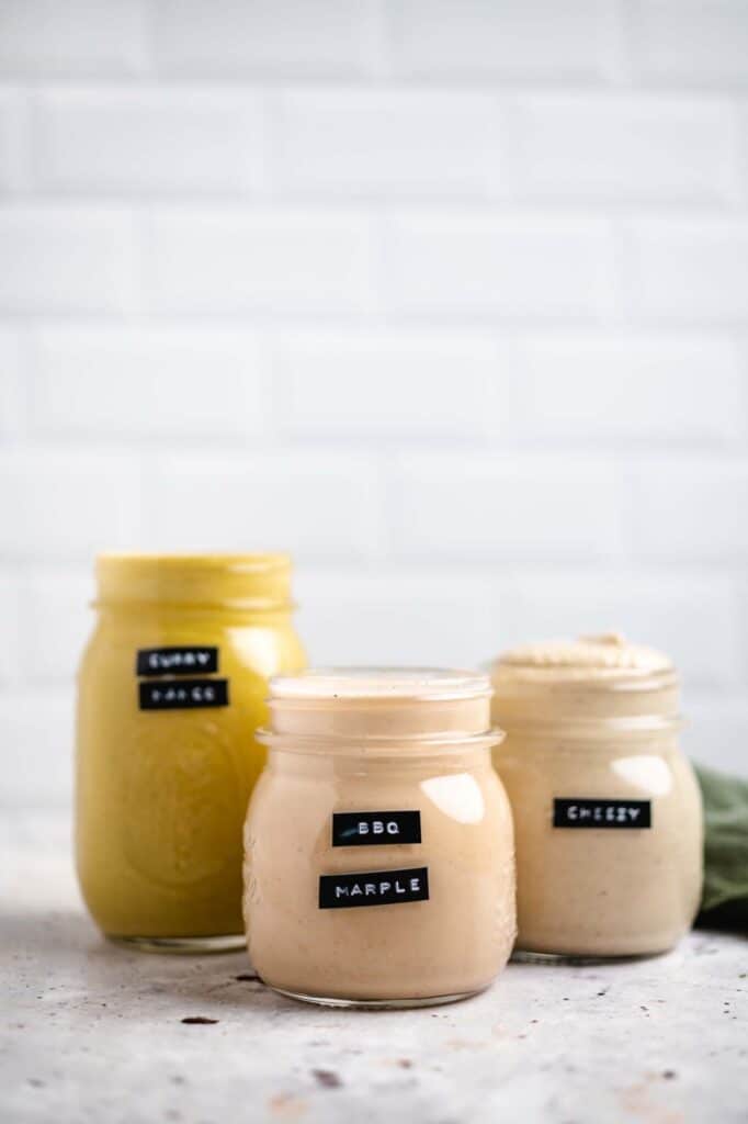 Vegan hummus dressing (3 variants)