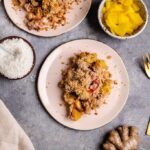 vegan rhubarb mango coconut crumble (gluten free)