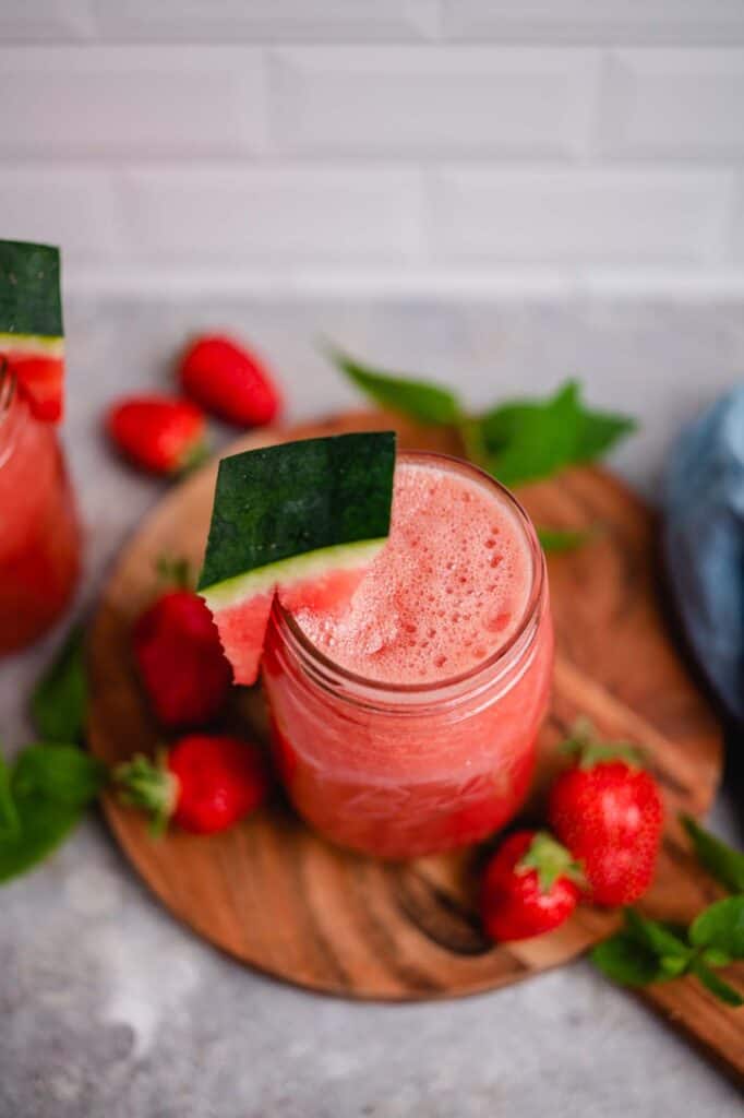 Vegan strawberry melon lemonade (gf, öf) recipe