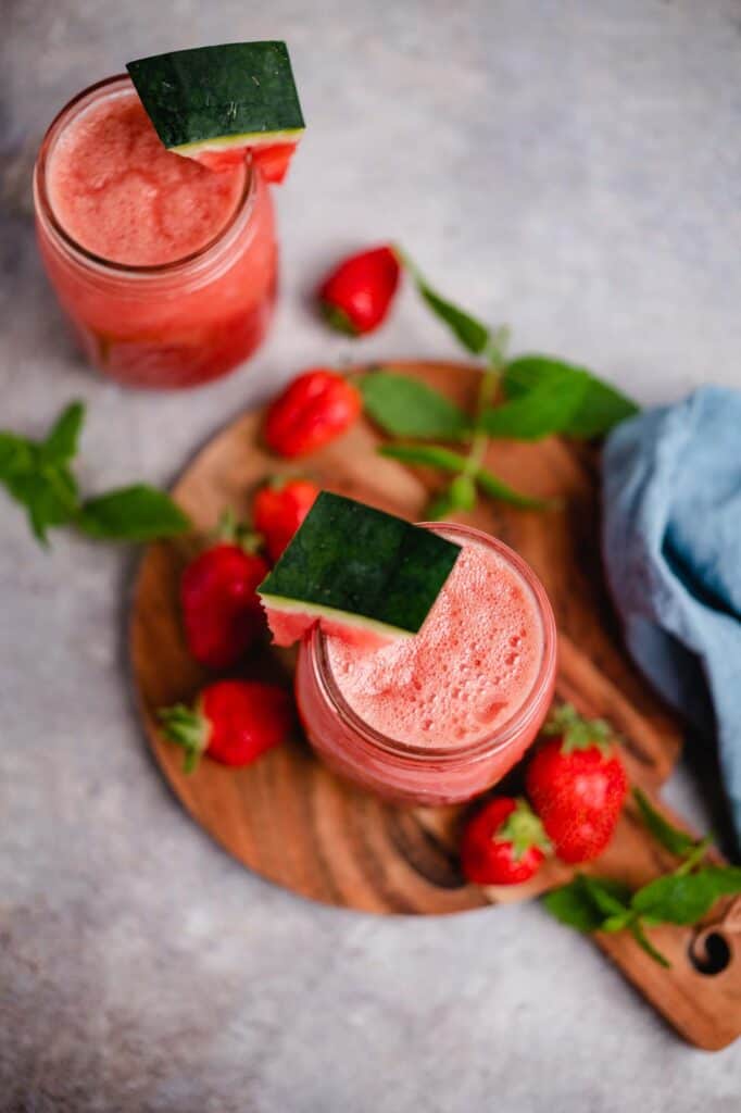 Vegan strawberry melon lemonade (gf, öf) recipe