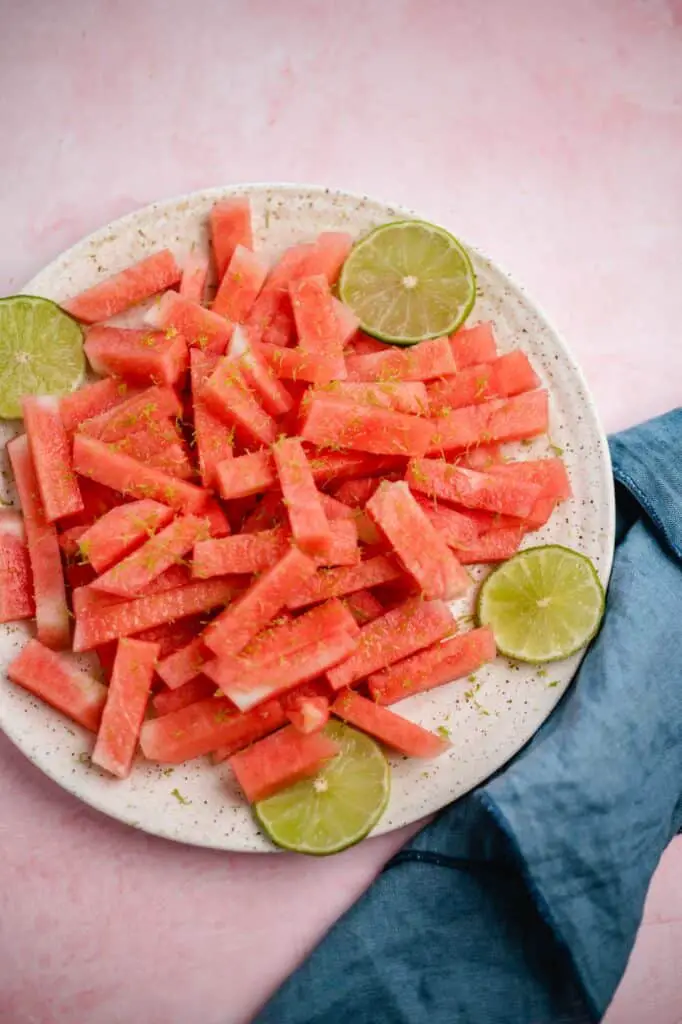 Vegan watermelon fries