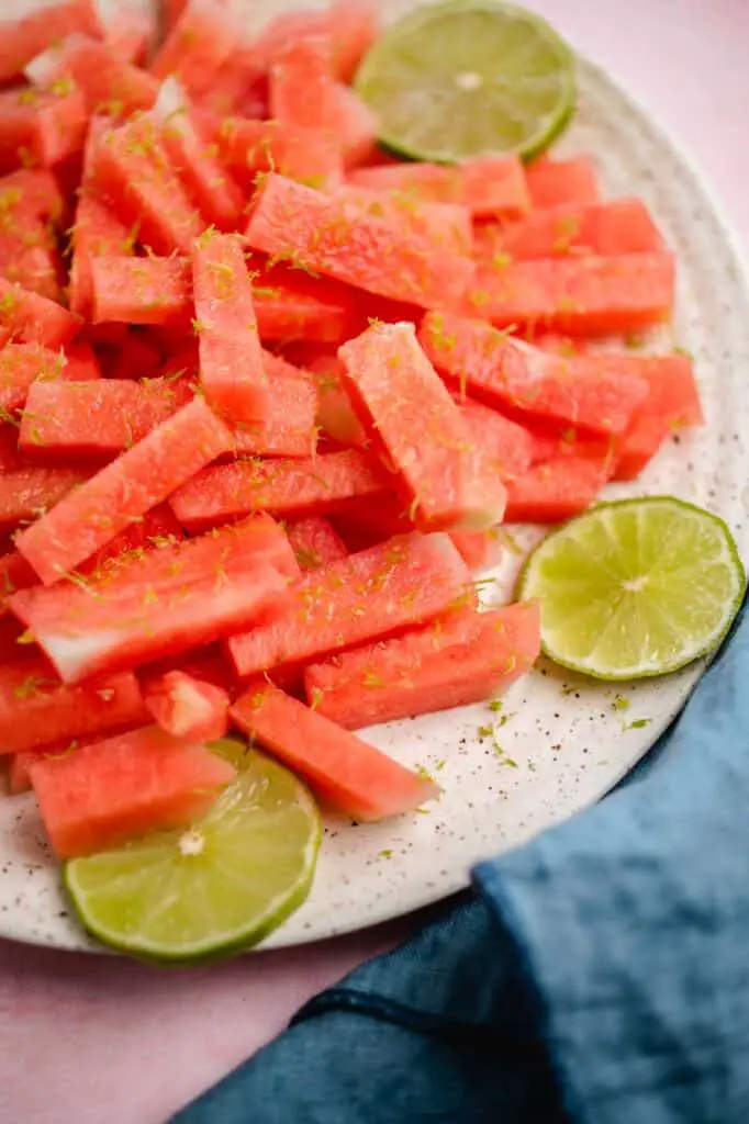 Vegan watermelon fries