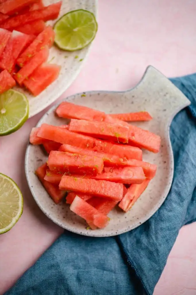 Vegan watermelon fries