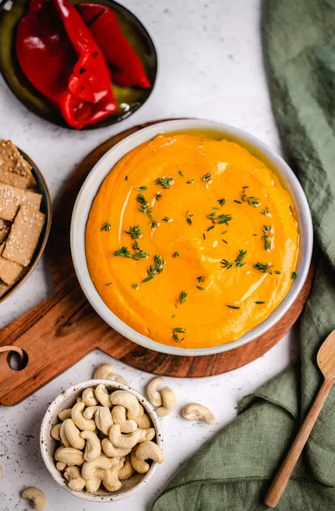 Dip of grilled peppers and cashews (vegan &amp; gluten-free) recipe