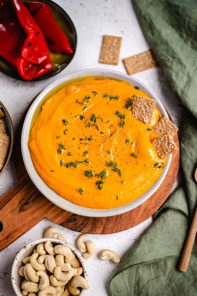 Dip of grilled peppers and cashews (vegan &amp; gluten-free) recipe