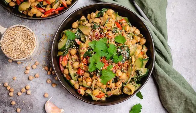 Vegan Chickpea Stir-Fry Recipe (Gluten Free)