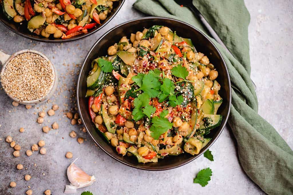 Vegan Chickpea Stir-Fry Recipe (Gluten Free)