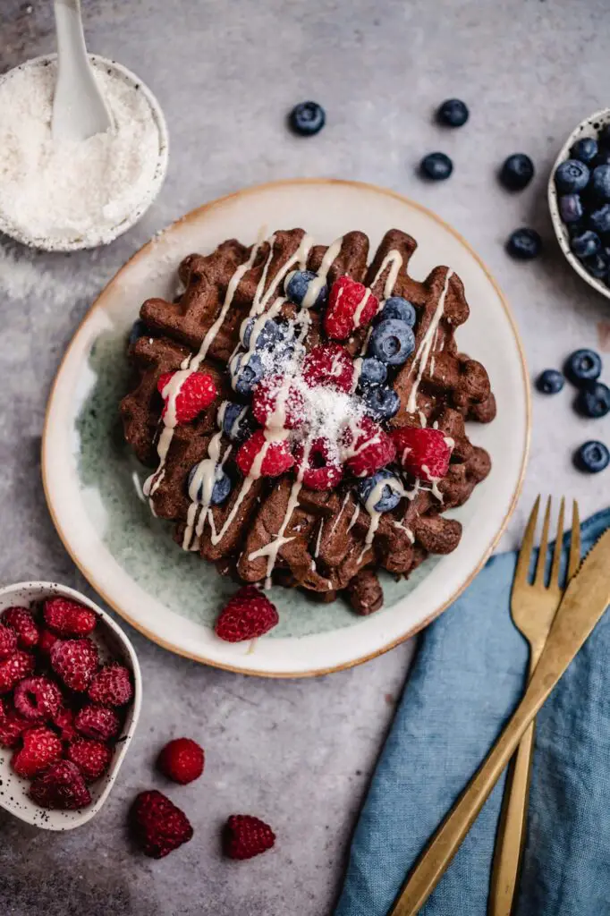 Chocolate coconut waffles (gluten free)