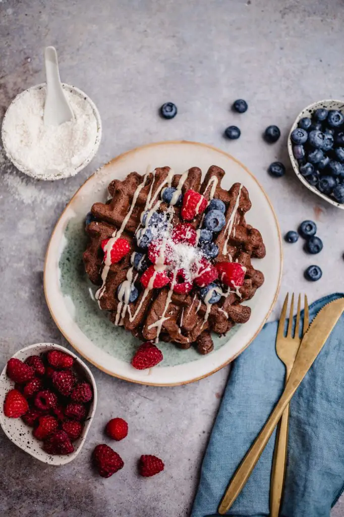 Chocolate coconut waffles (gluten free)