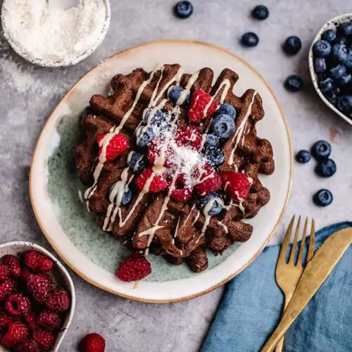 Chocolate coconut waffles (gluten free)