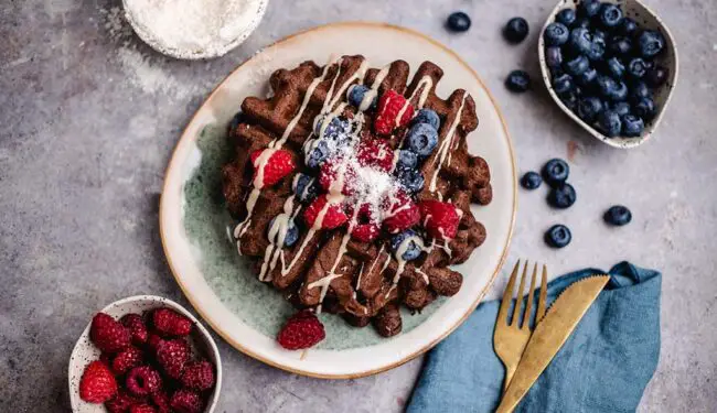 Chocolate coconut waffles (gluten free)