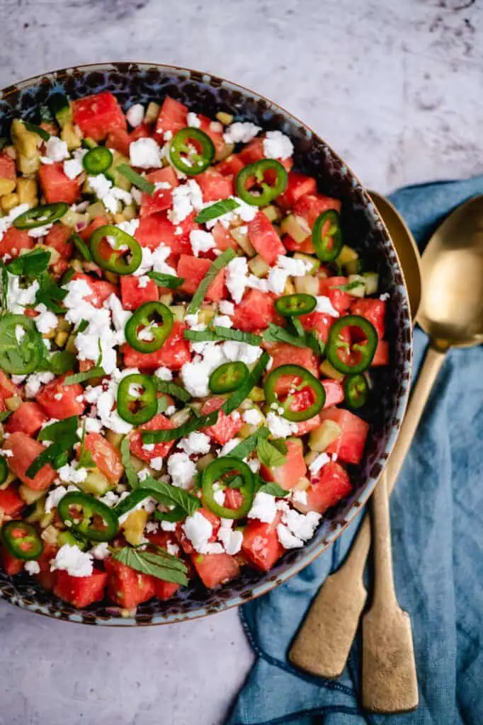 Watermelon salad (vegan & gluten free) recipe