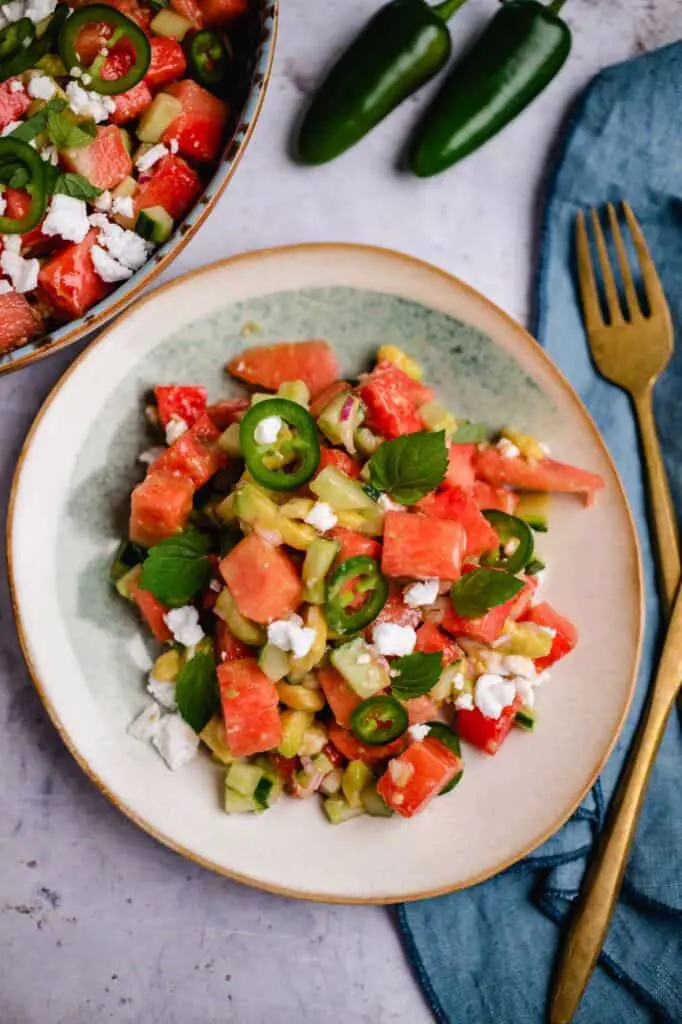 Watermelon salad (vegan & gluten free) recipe