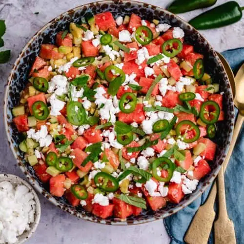 Watermelon salad (vegan & gluten free) recipe