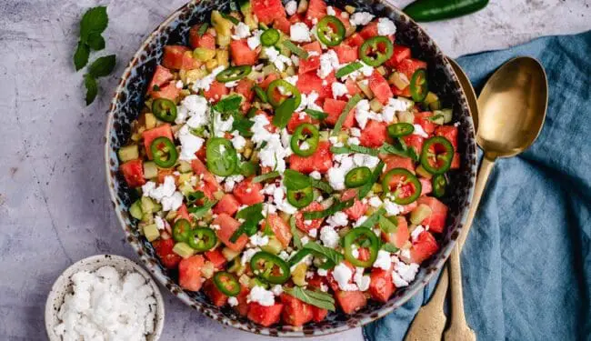 Watermelon salad (vegan & gluten free) recipe