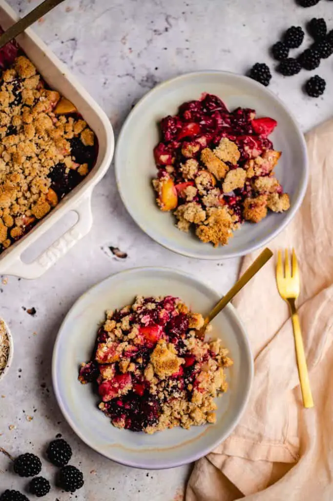 Blackberry Apple Crumble (vegan, gf)