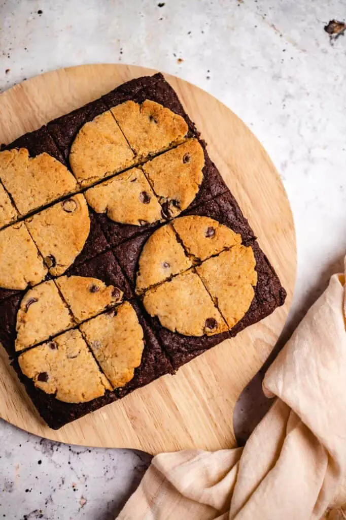 Vegan and gluten free cookie brownies