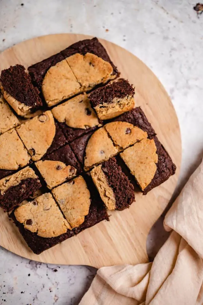 Vegan and gluten free cookie brownies