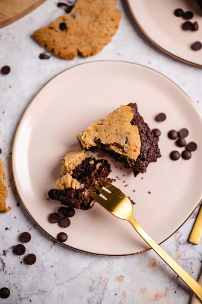 Vegan and gluten free cookie brownies