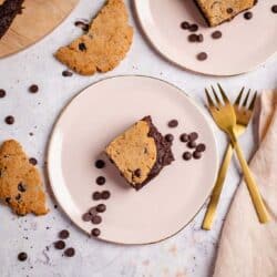 Vegan and gluten free cookie brownies