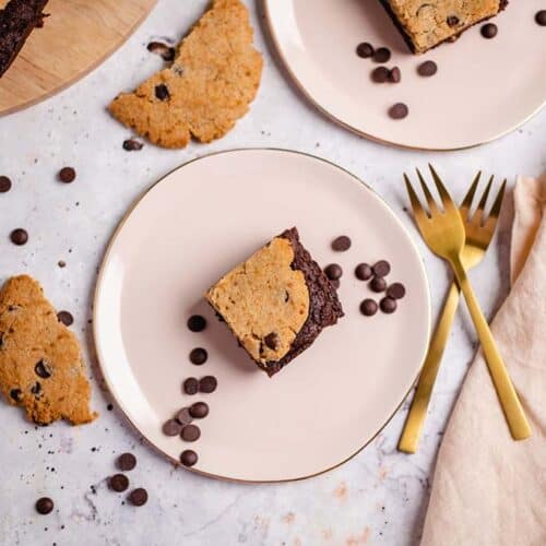 Vegan and gluten free cookie brownies