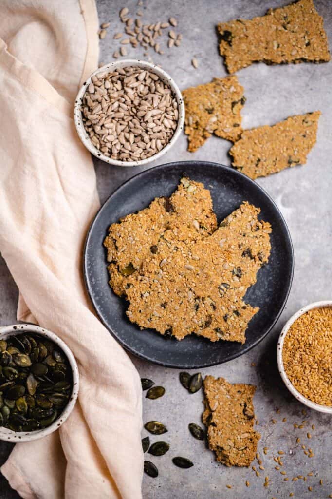 vegan multiseed crackers