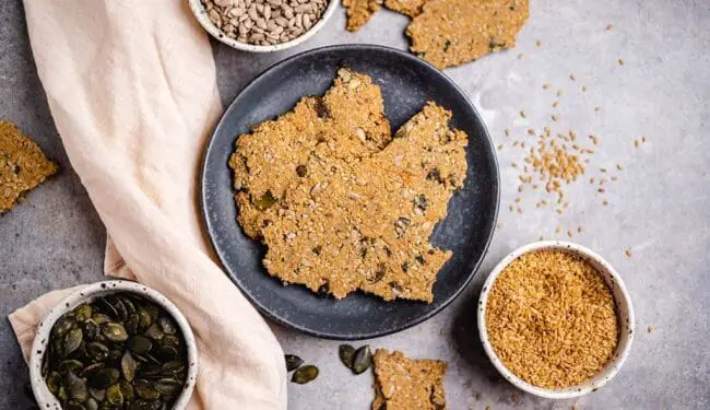 vegan multiseed crackers