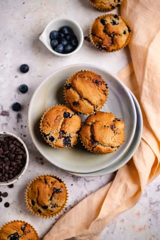 Chocolate blueberry muffins (vegan &amp; gluten free) recipe