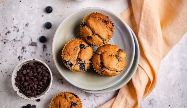 Chocolate blueberry muffins (vegan & gluten free) recipe