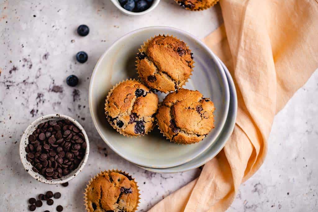 Chocolate blueberry muffins (vegan & gluten free) recipe
