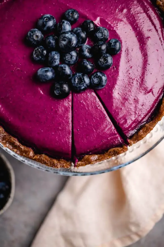 Vegan blueberry cheesecake (raw)