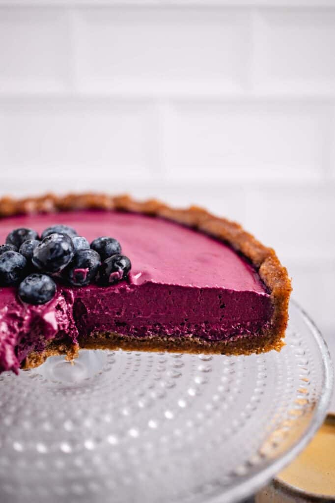 Vegan blueberry cheesecake (raw)