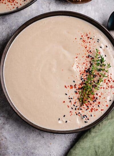Creamy vegan mushroom soup (gf) recipe