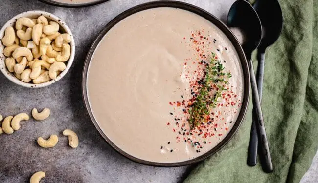 Creamy vegan mushroom soup (gf) recipe