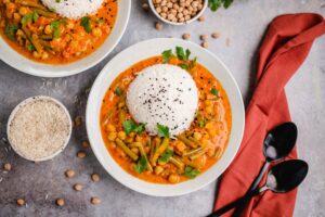 Gelbes Curry mit grünen Bohnen