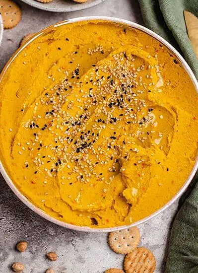 gerösteter Kürbis Hummus (vegan & glutenfrei)