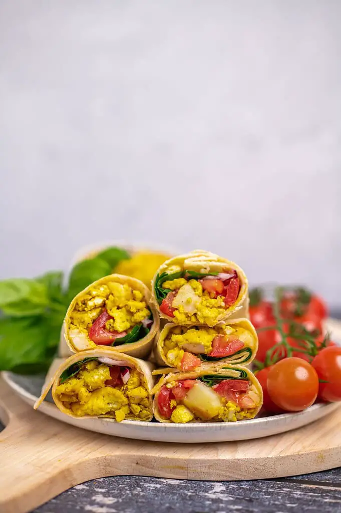 Vegan breakfast burritos with potatoes & scrambled tofu3