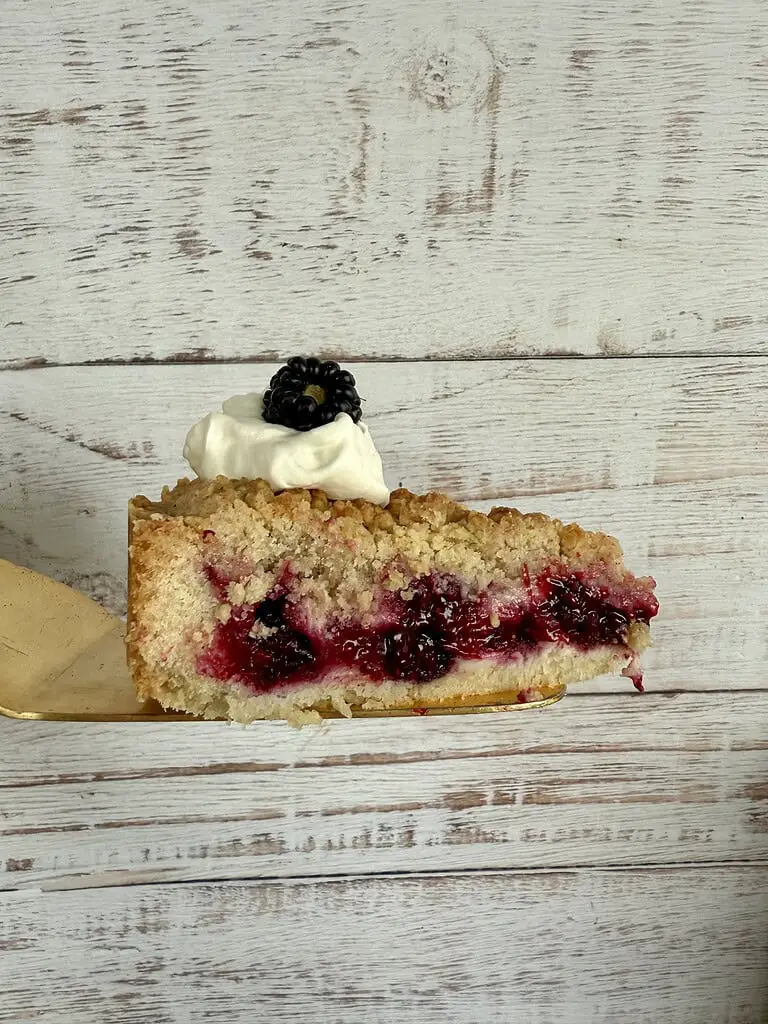 Vegan blackberry crumble cake (recipe)